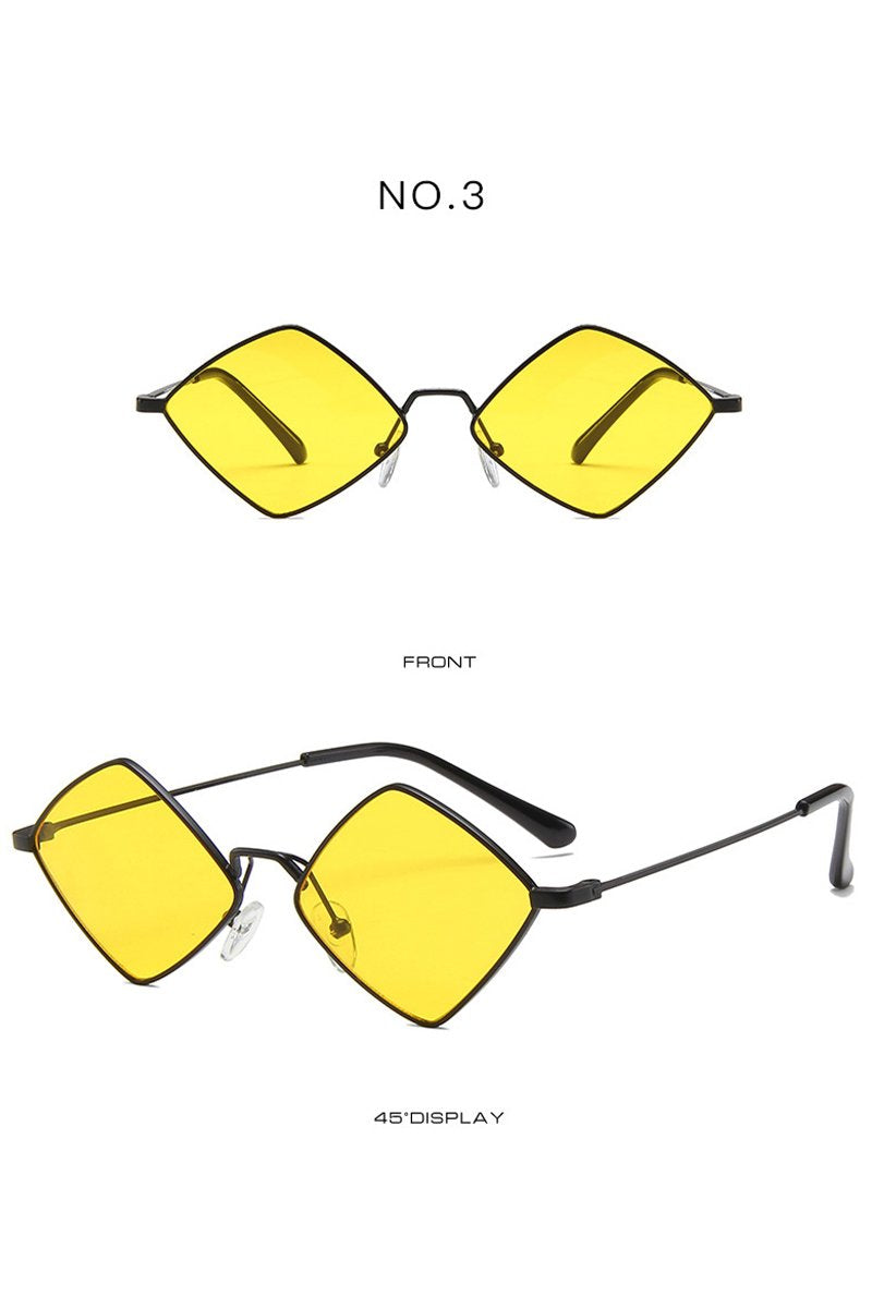 Women's Retro Diamond Metal Sunglasses