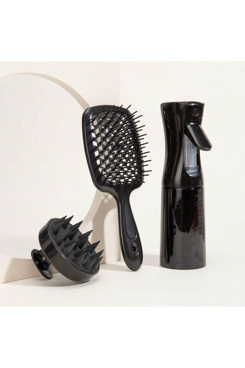 Women's Home Use Straight Hair Curly Hollow Comb Set