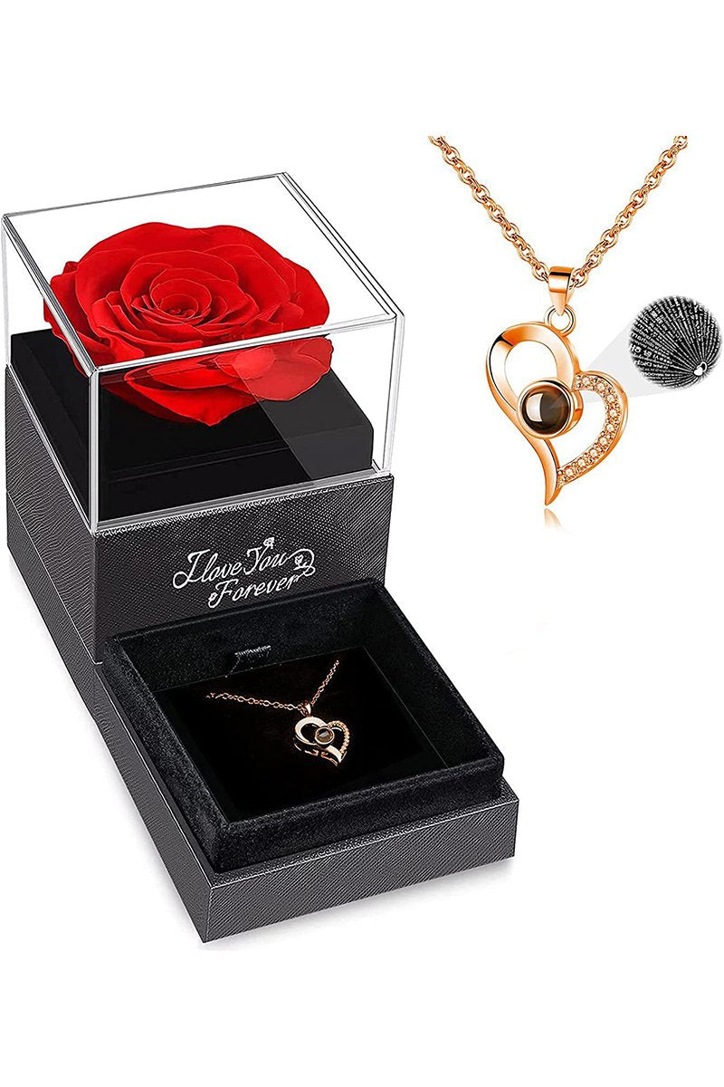 Women's Heart-shaped Projection Copper Inlaid Zirconium Clavicle Chain