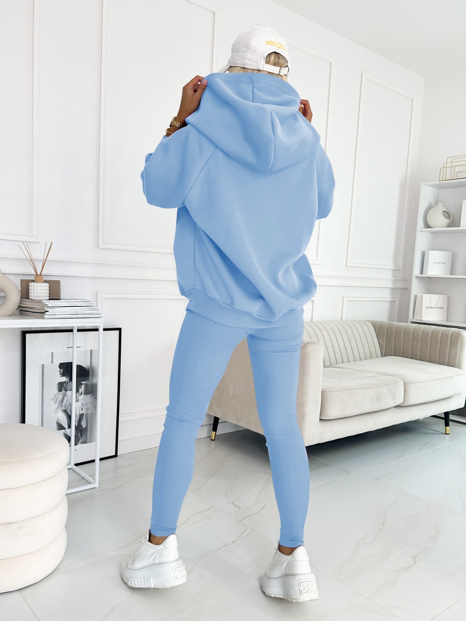 Women Plus Size Hooded Casual and Comfortable Sweatshirt Two-piece Suit