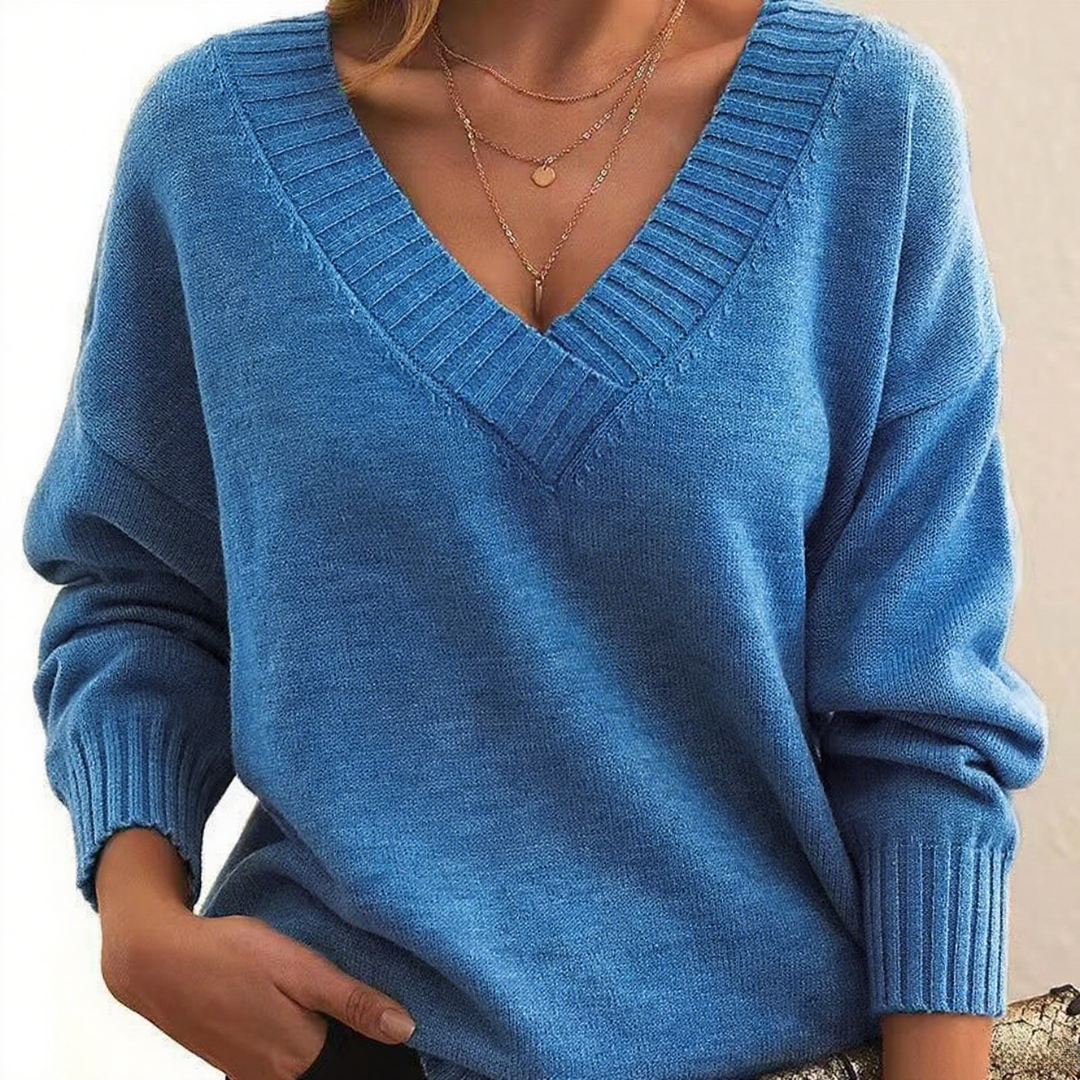 Casual Loose V Neck Versatile Sweater