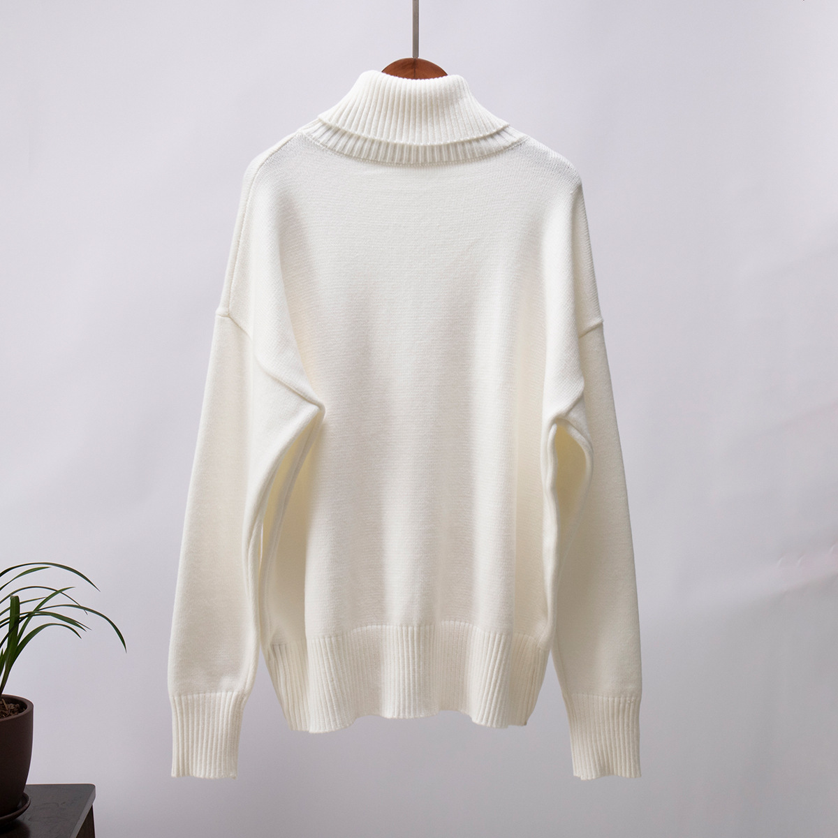 2025 Women Turtleneck Sweater Casual Loose Knitted Jumper