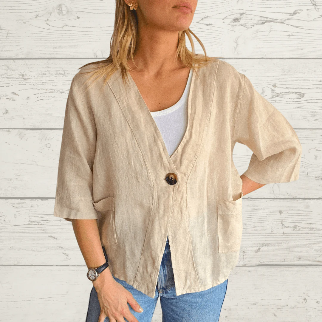 🔥100% Italian linen jacket