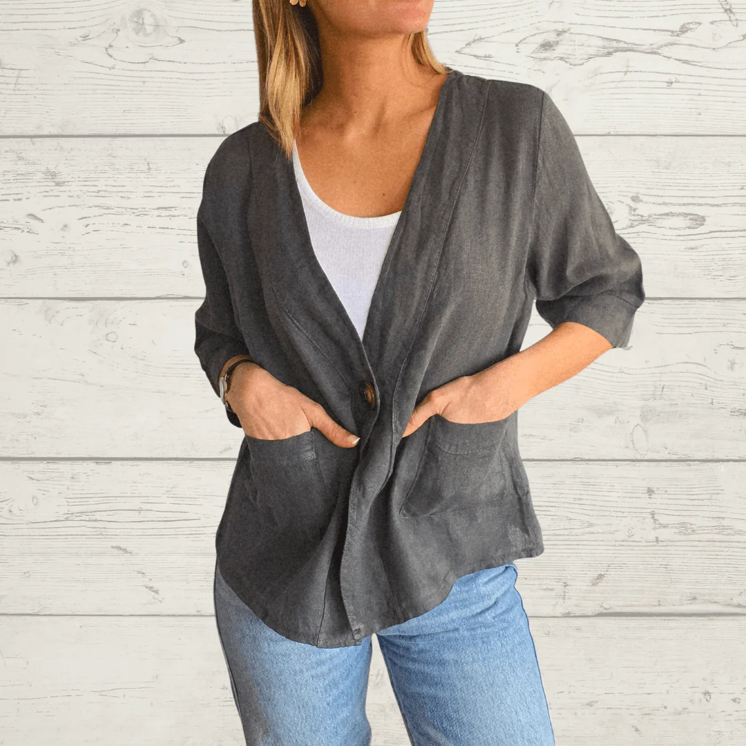 🔥100% Italian linen jacket