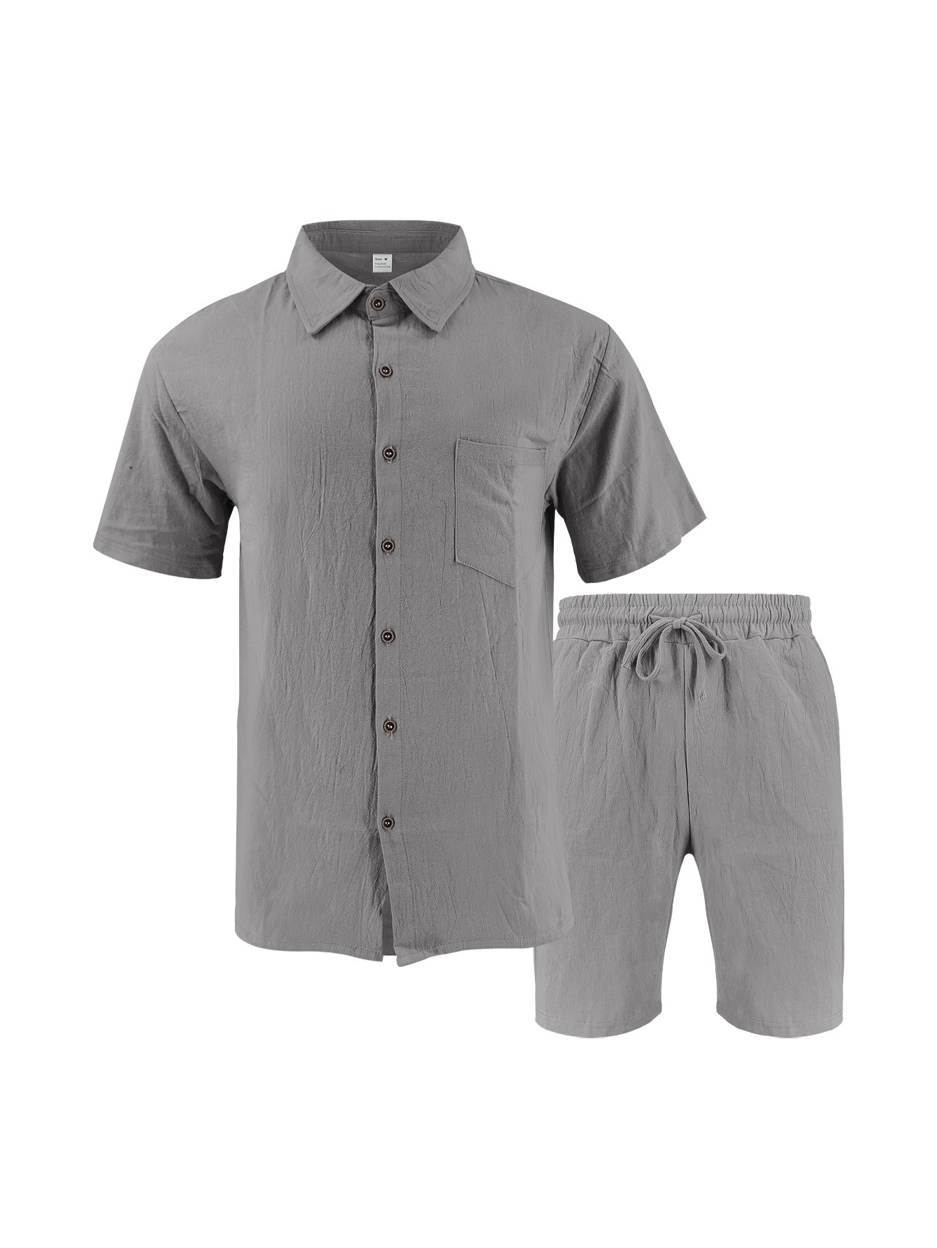 Casual Loose Cotton and Linen Cardigan Set