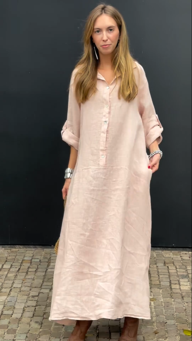 2025 Summer Cotton and Linen blend Maxi Dress