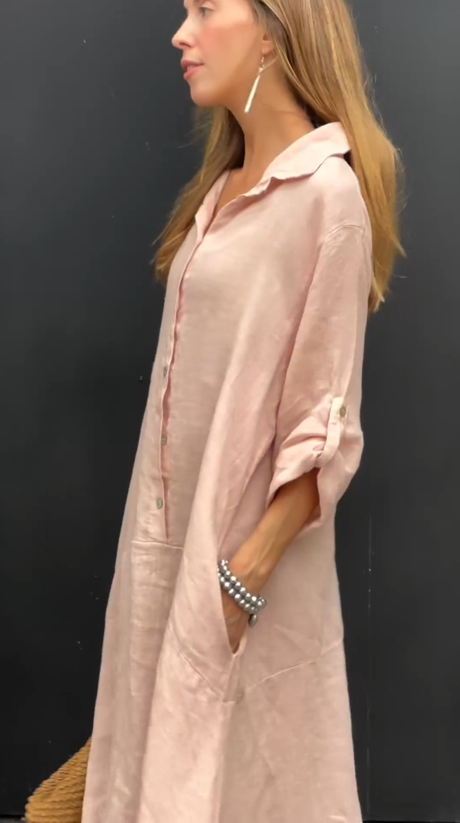 2025 Summer Cotton and Linen blend Maxi Dress