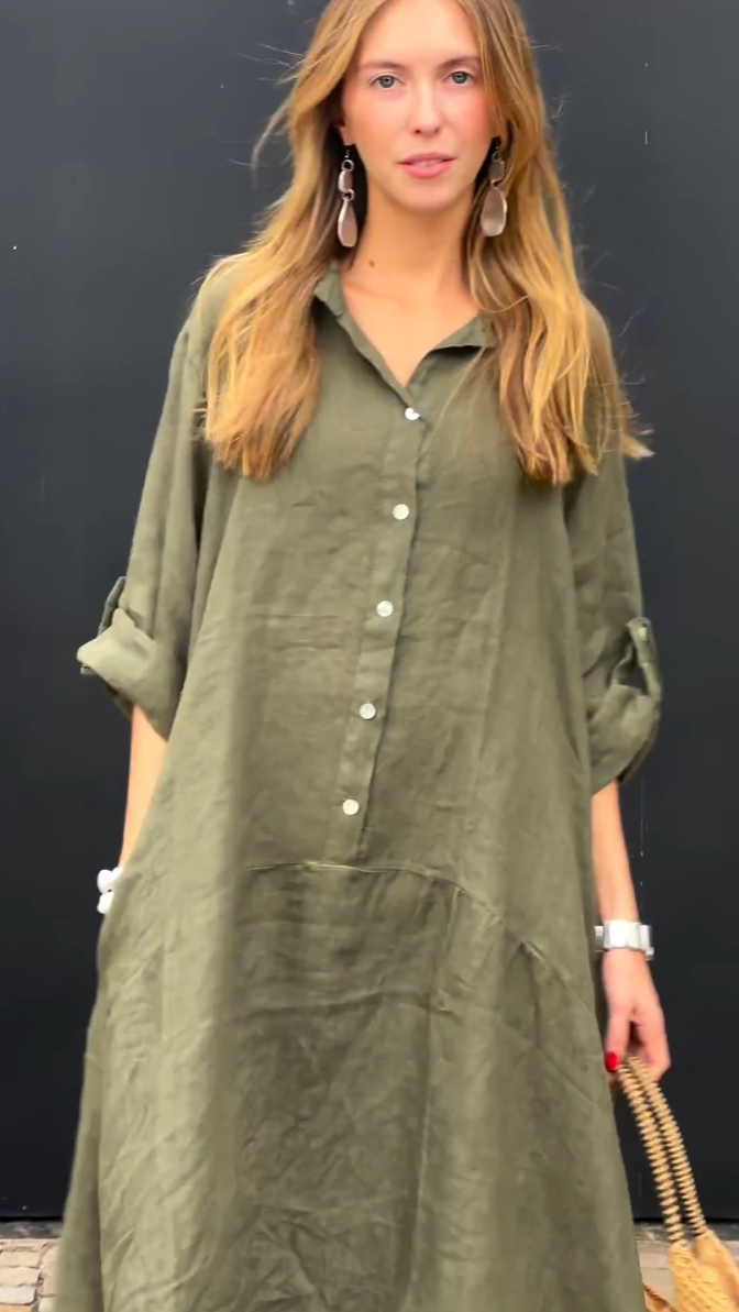 2025 Summer Cotton and Linen blend Maxi Dress