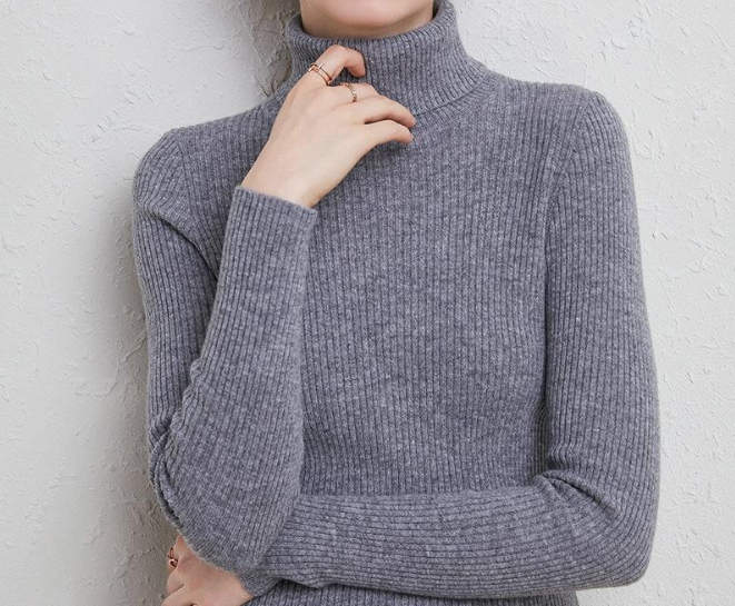 2024 Thickened cardigan turtleneck knit sweater