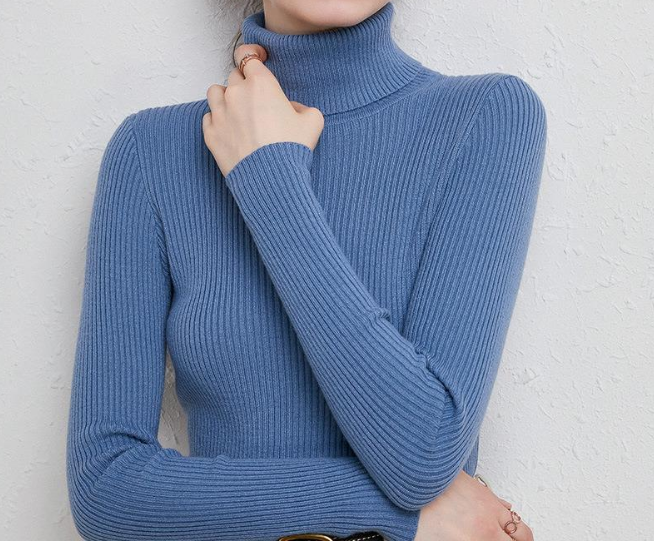2024 Thickened cardigan turtleneck knit sweater