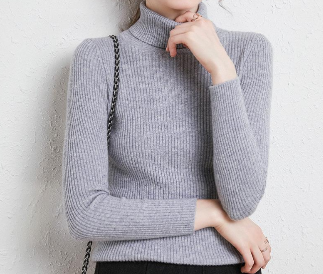 2024 Thickened cardigan turtleneck knit sweater