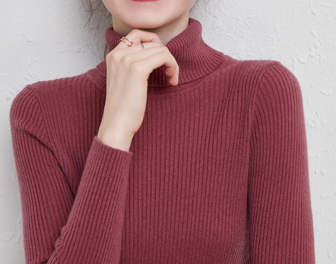 2024 Thickened cardigan turtleneck knit sweater