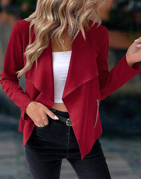 Autumn/winter women's casual loose suede coat