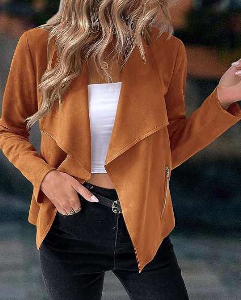 Autumn/winter women's casual loose suede coat