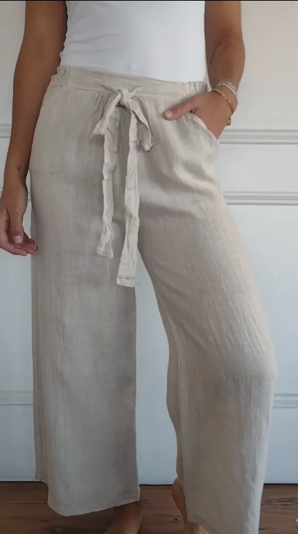 Cotton And Linen Button Shirt With Both Sides