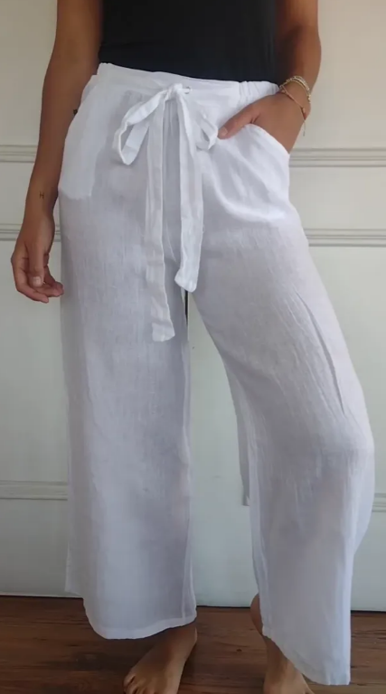 Cotton And Linen Button Shirt With Both Sides