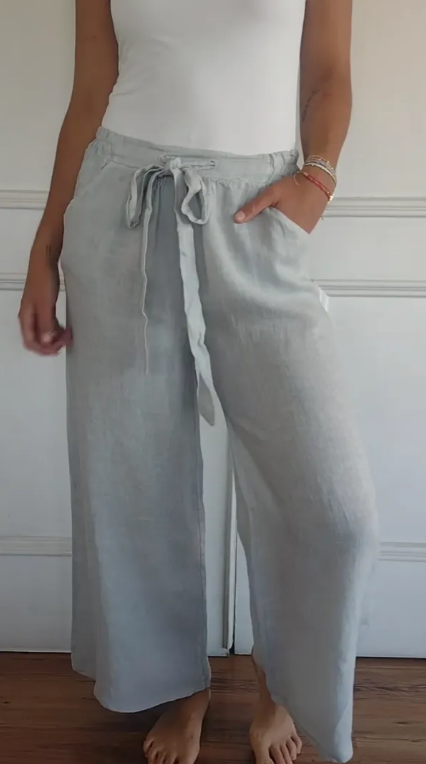 Cotton And Linen Button Shirt With Both Sides