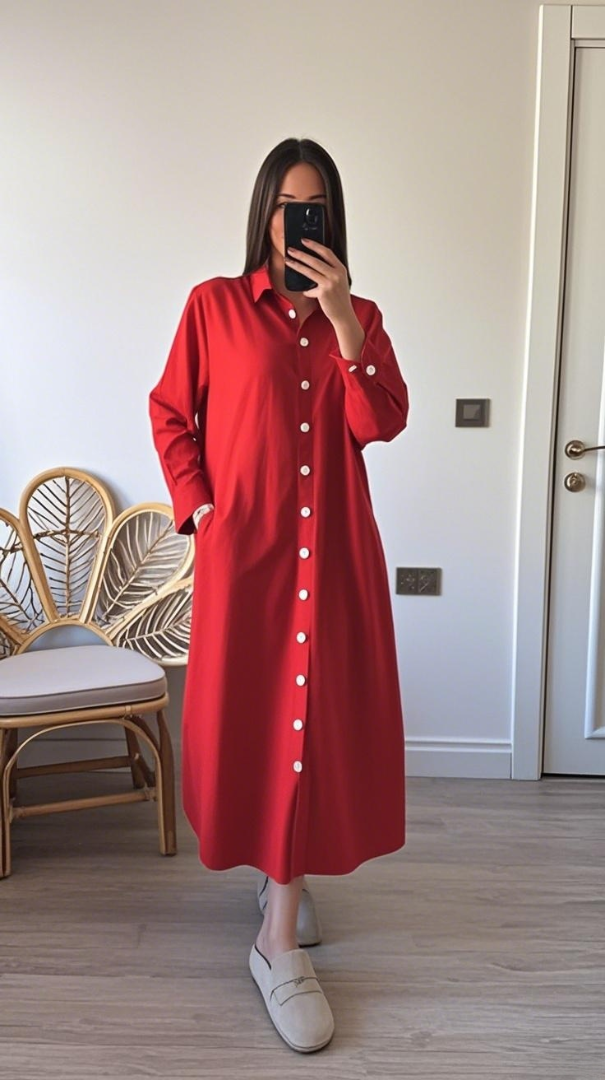 Casual Long-Sleeved Cardigan Dress
