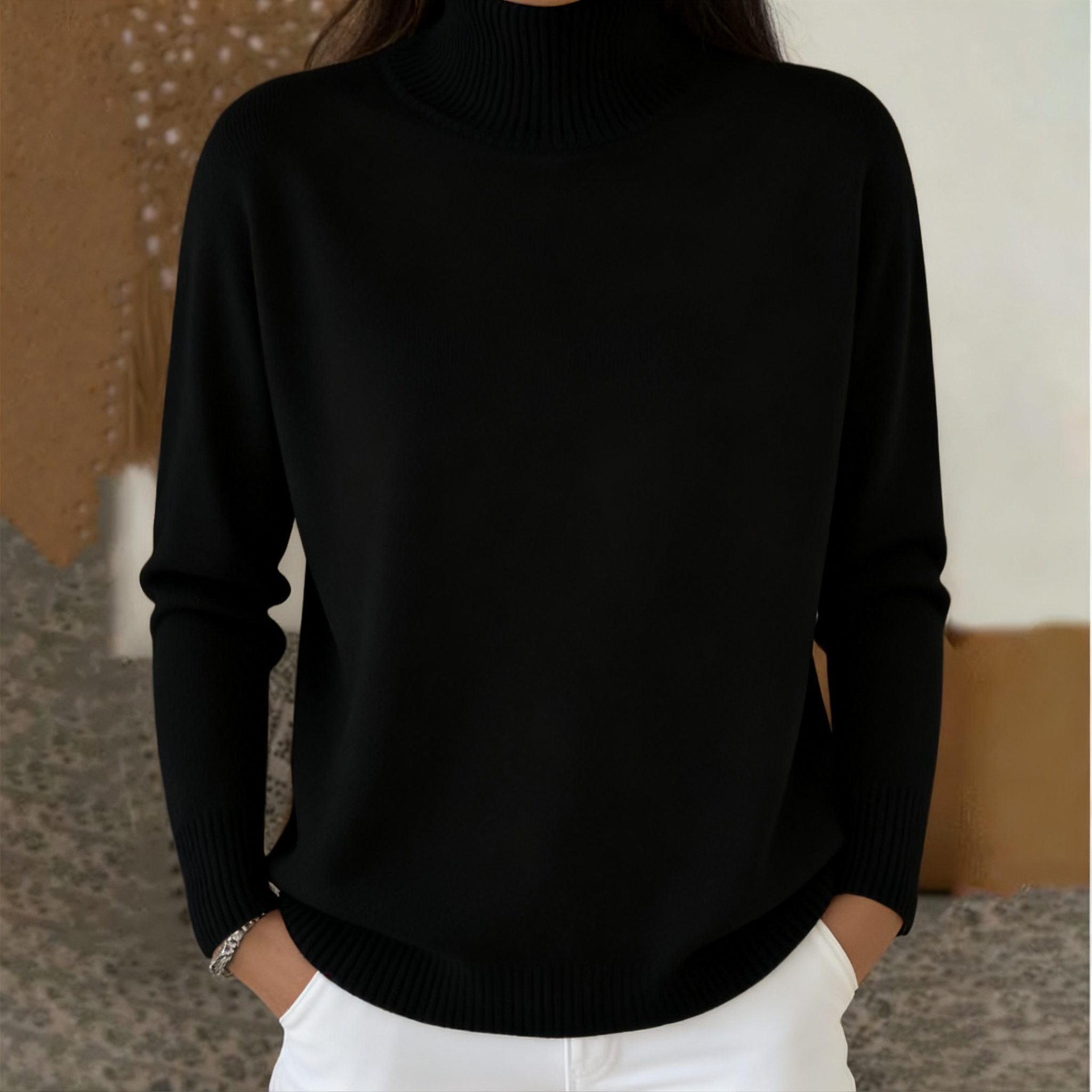 🎄CHRISTMAS SALE🎄2025 Casual Sparkling High-Neck Cashmere Sweater