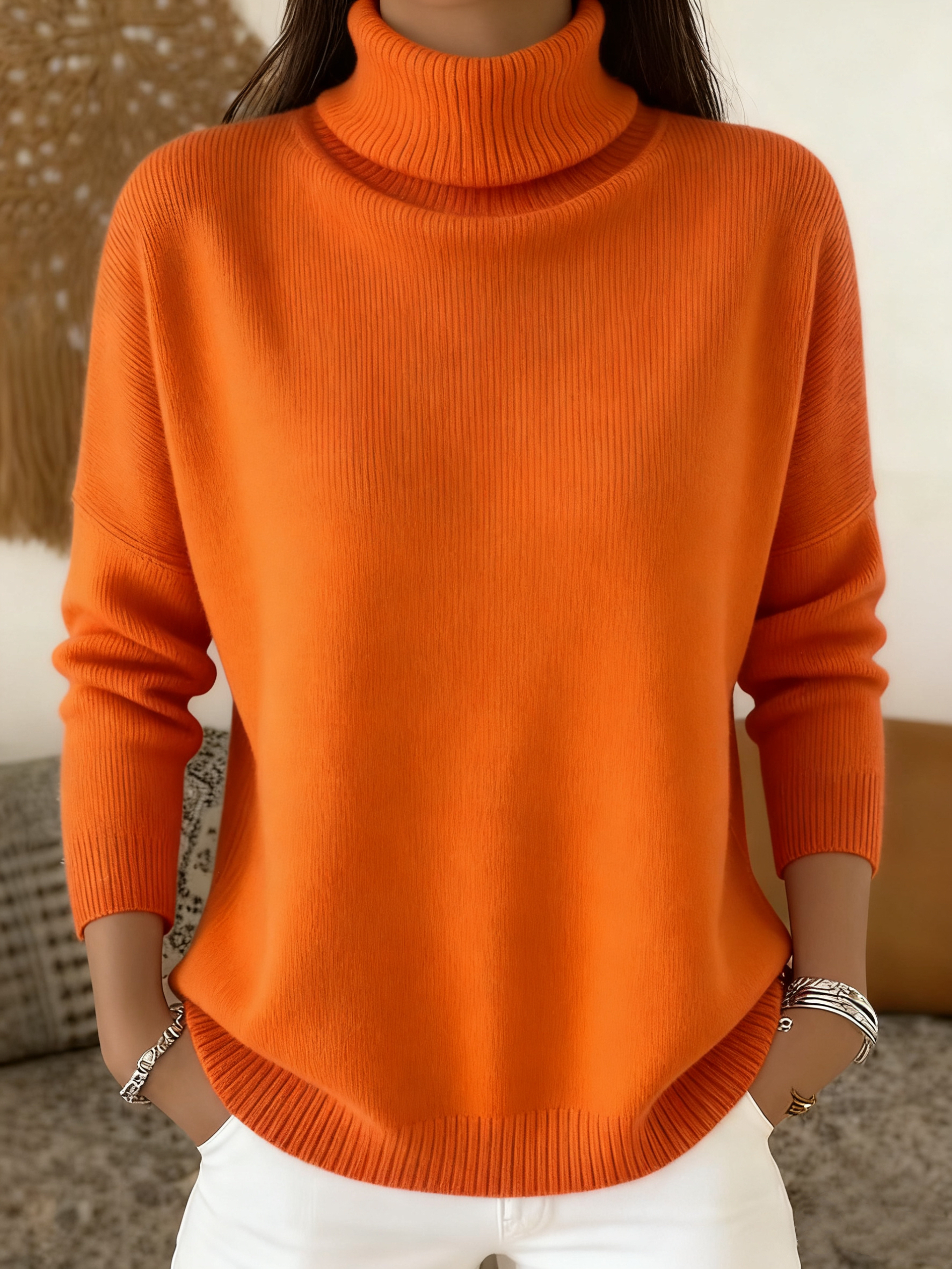 🎄CHRISTMAS SALE🎄2025 Casual Sparkling High-Neck Cashmere Sweater