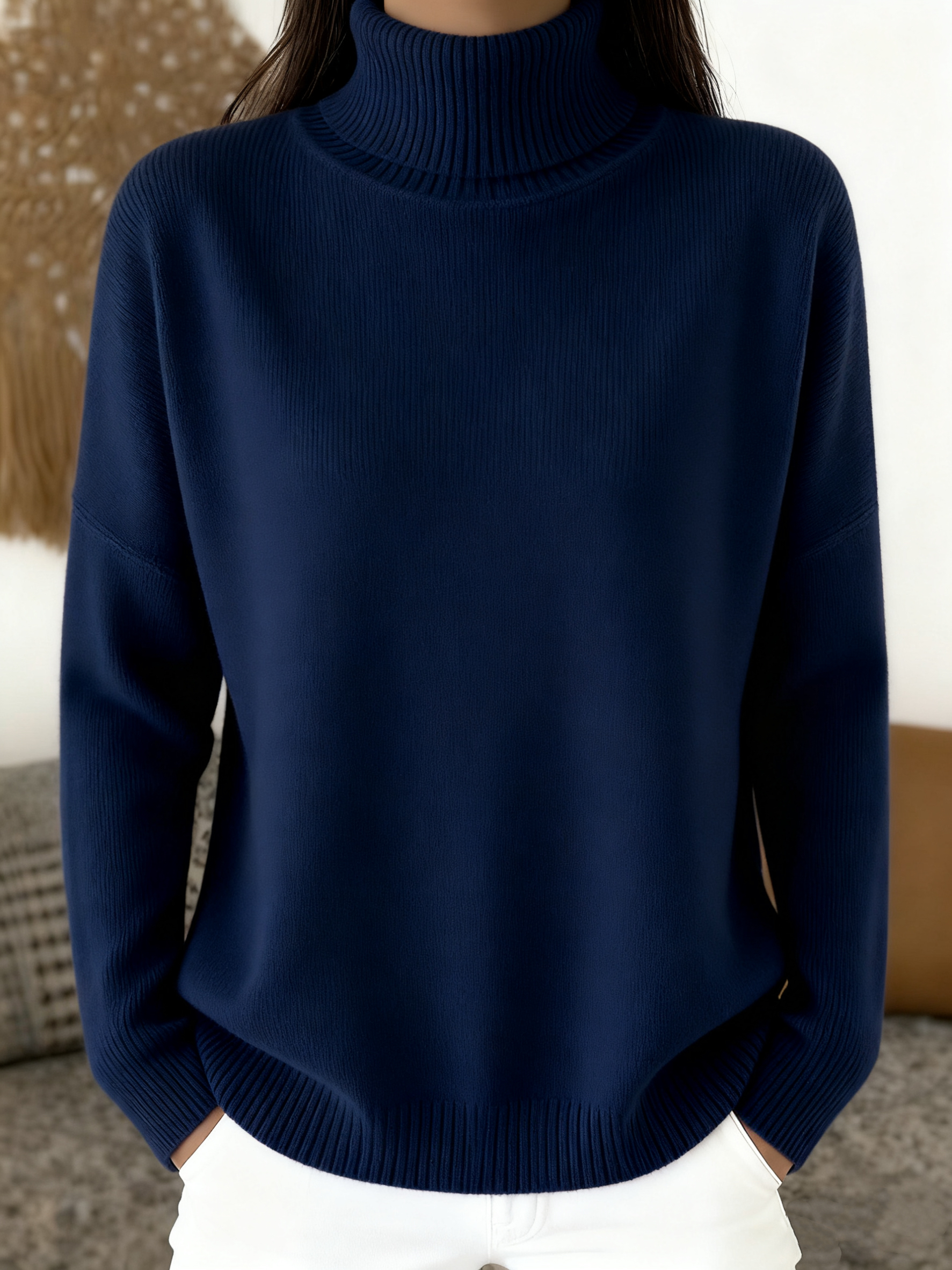 🎄CHRISTMAS SALE🎄2025 Casual Sparkling High-Neck Cashmere Sweater