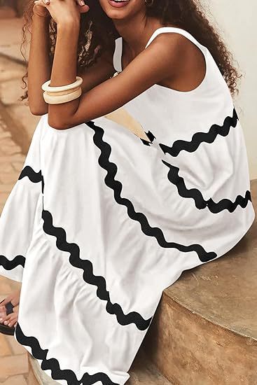 2024 Women's Simple U-neckline Corrugated Tube Top Solid Color A-Line Suspender Skirt