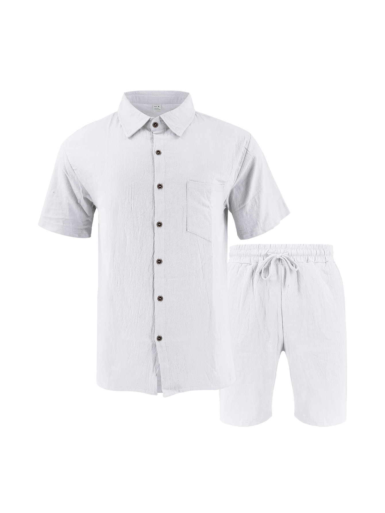 Casual Loose Cotton and Linen Cardigan Set