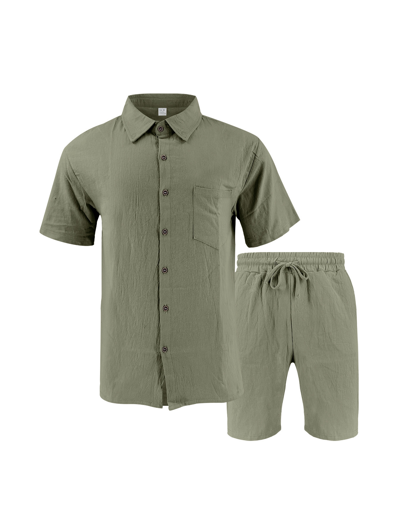 Casual Loose Cotton and Linen Cardigan Set