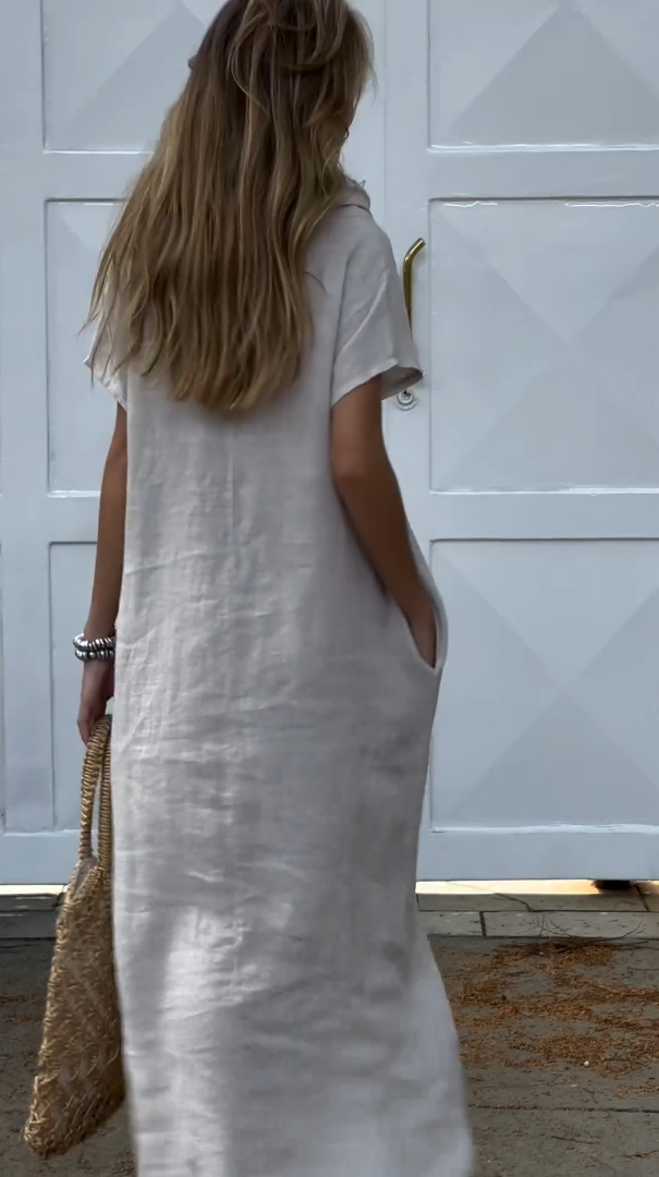 Women's Cotton linen casual dress