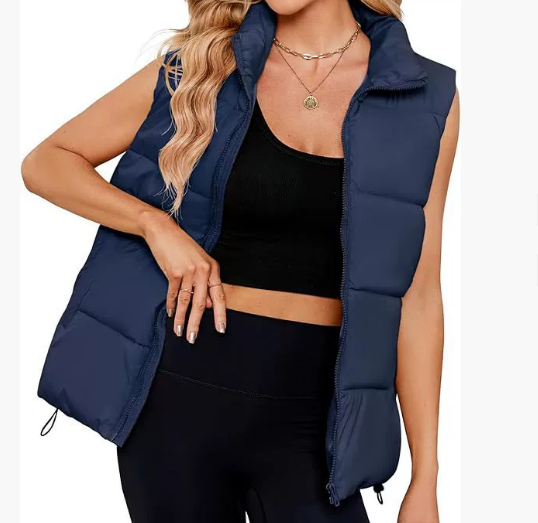 2025 Women's New Sleeveless Stand Collar Warm Velvet Vest Jacket