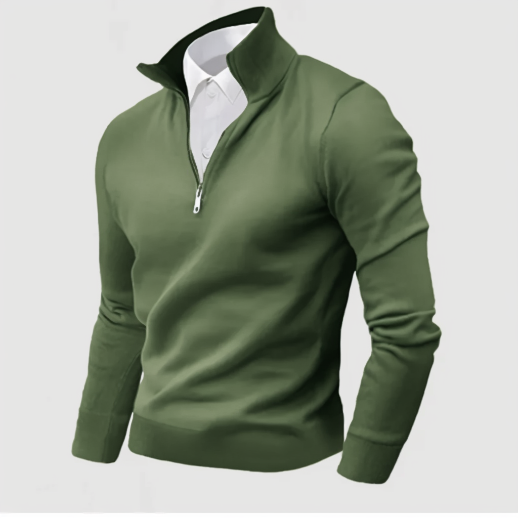 Gentleman's Business Cashmere Outdoor Three-Quarter Zipper Sweater
