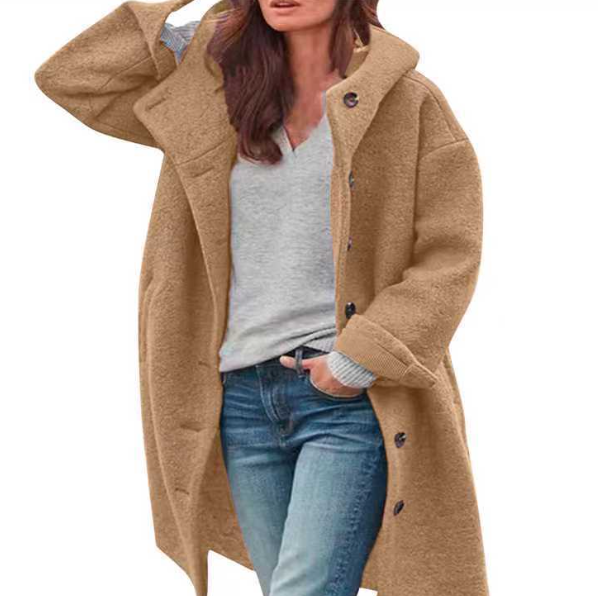 2024 New loose all-match woolen coat for women