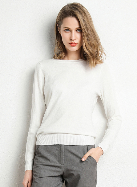 🔥2026 New Women's Solid Color Crew Neck Sweater