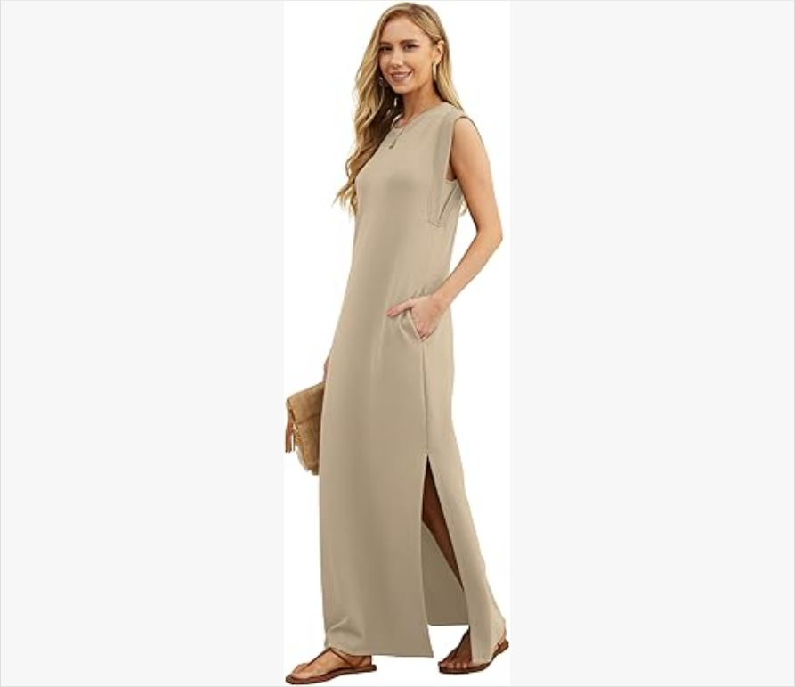 Women's Casual Loose Slit Maxi Skirt