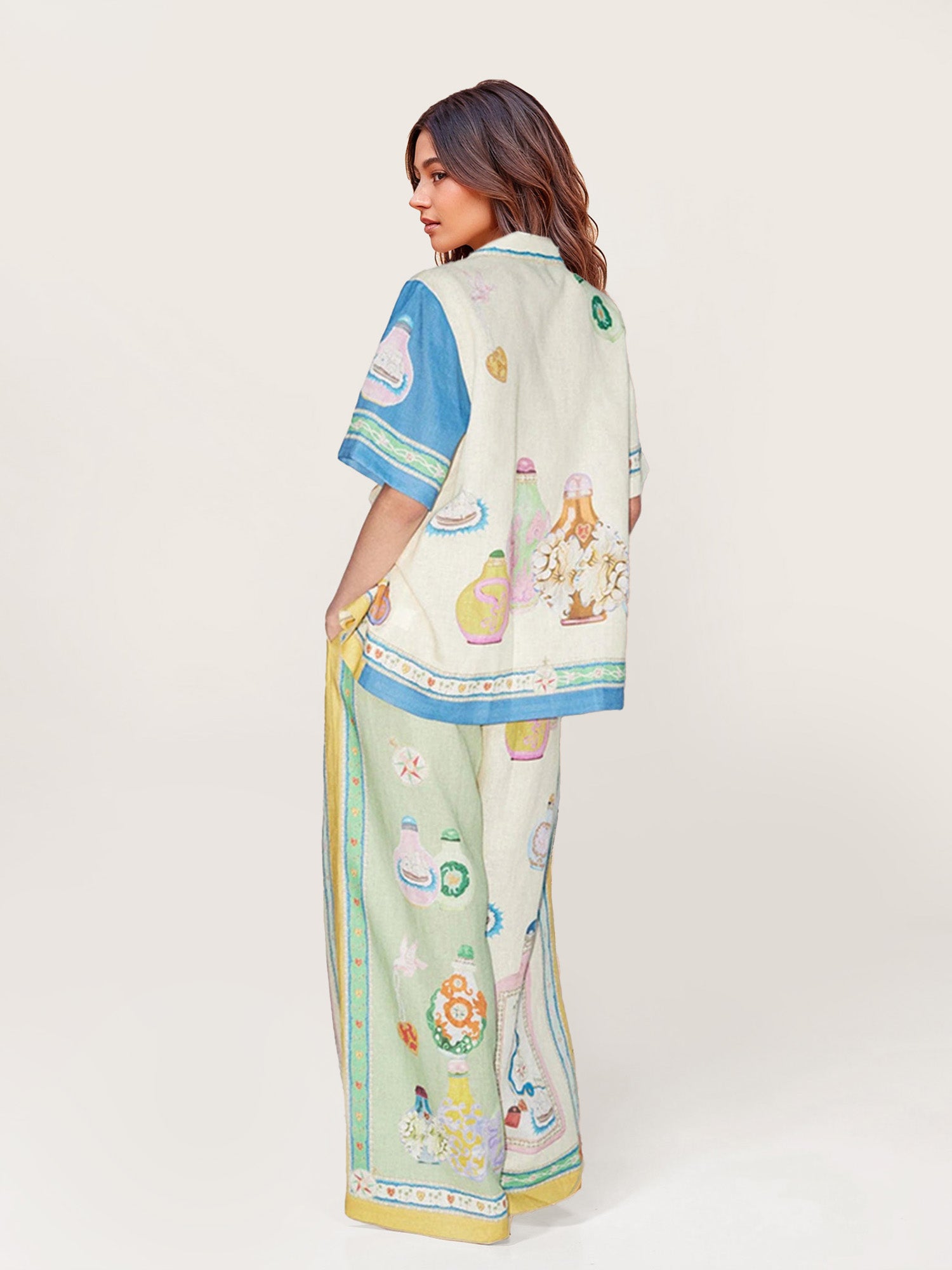 Court-Inspired Painted Print Shirt