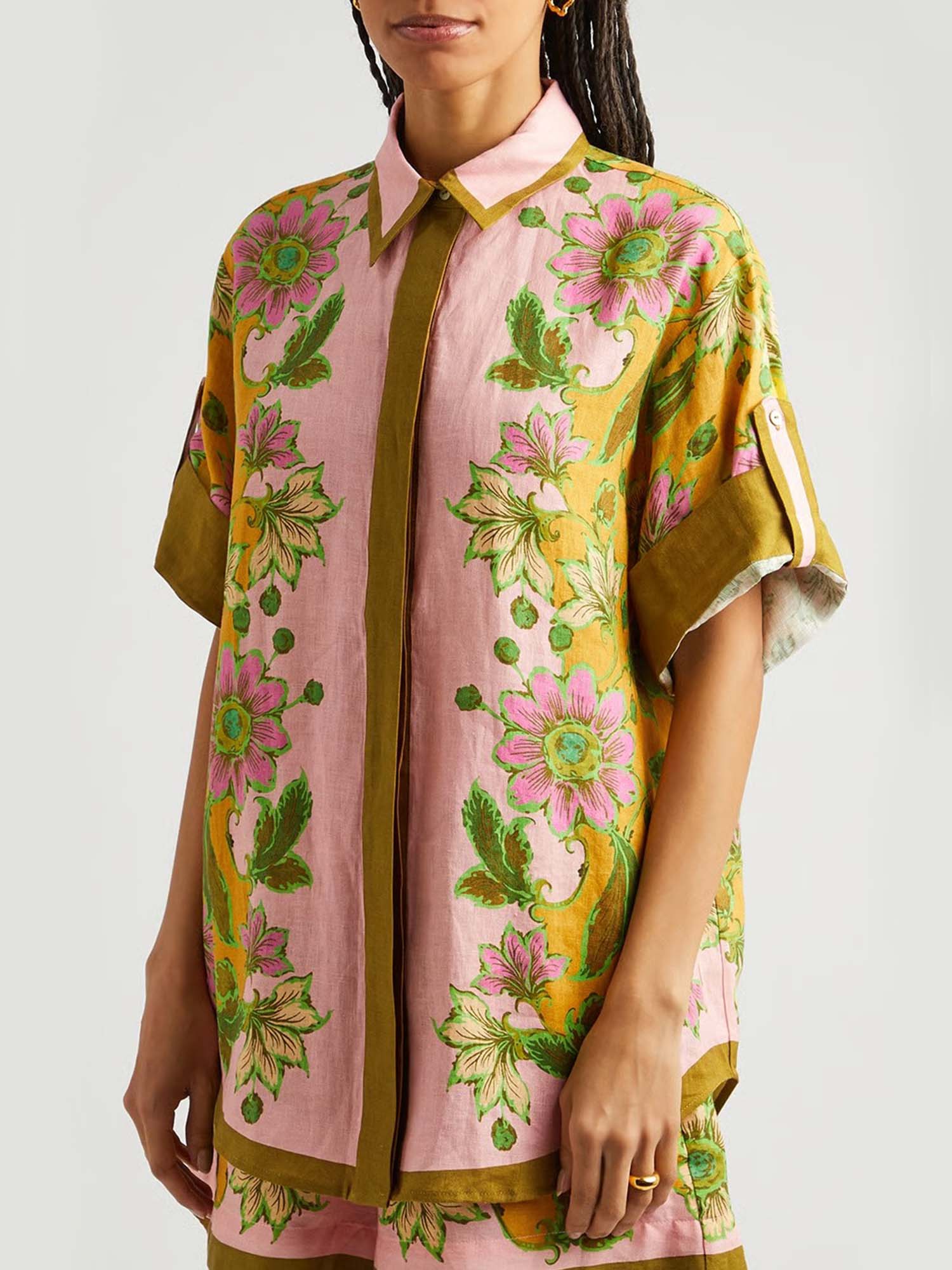 Tropical Botanical Shirt & Shorts Set