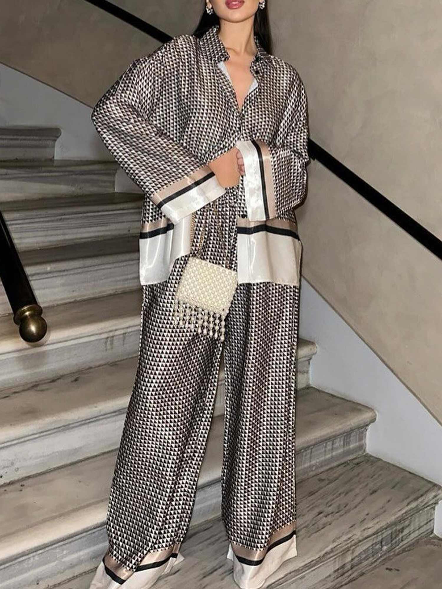 Midnight Elegance Satin Shirt