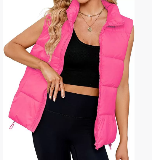 2025 Women's New Sleeveless Stand Collar Warm Velvet Vest Jacket
