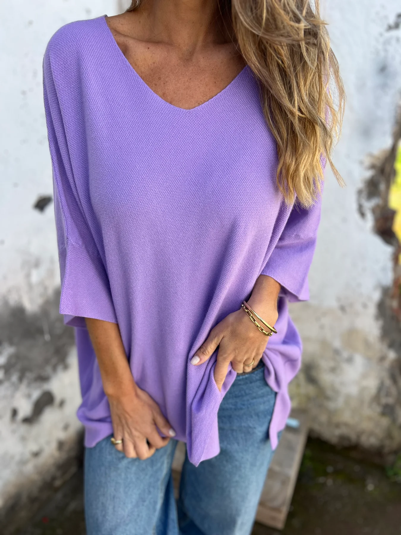 Women's Three Quarter Sleeves Casual  Sweater