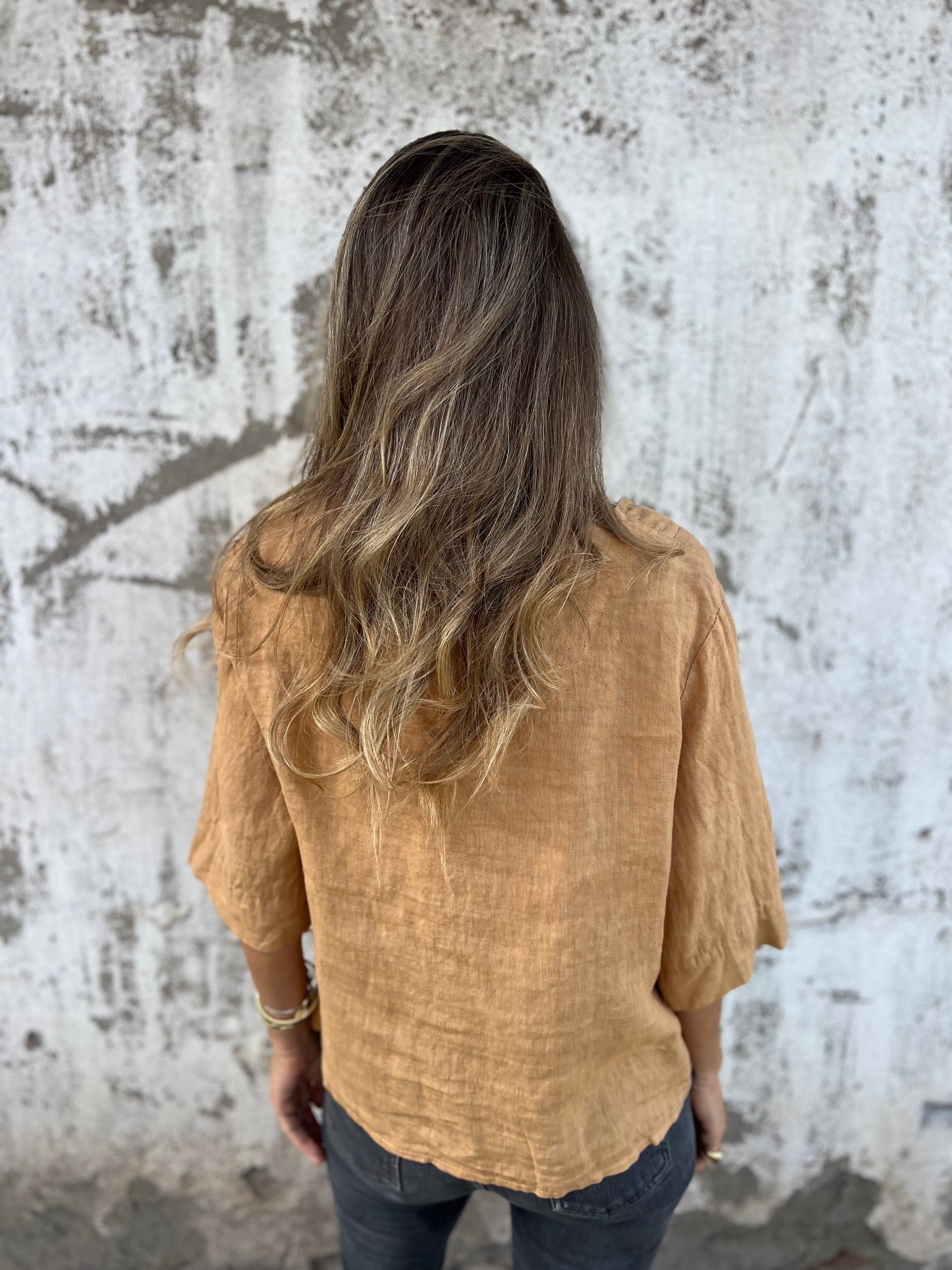 Classic 100% Linen Terracotta Jacket