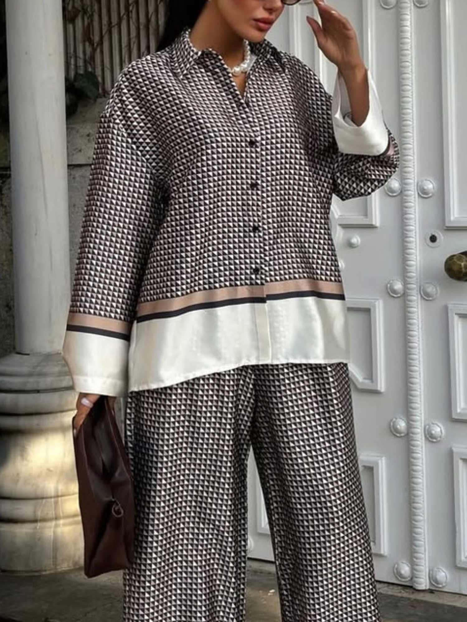 Midnight Elegance Satin Shirt