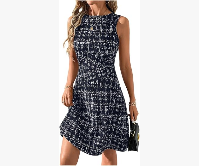 Women's Casual sleeveless striped dress