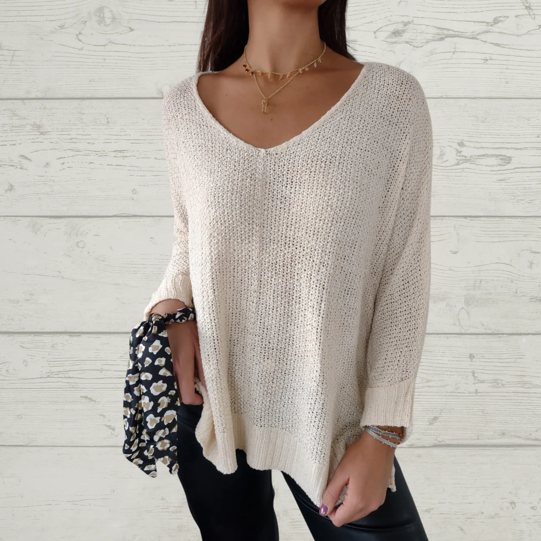 Women's Loose V-neck sweater