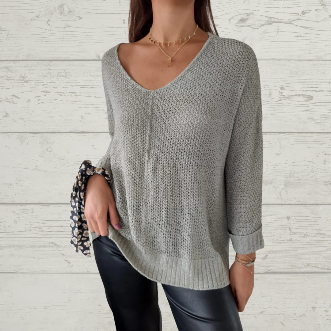Women's Loose V-neck sweater