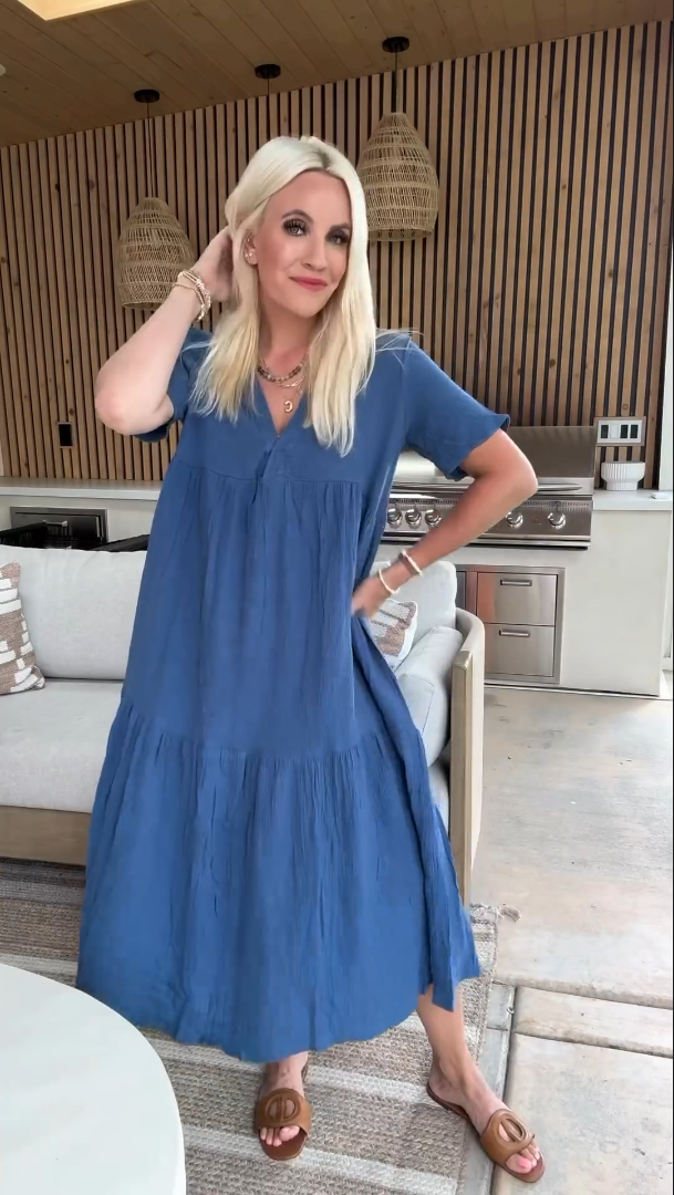 Woman‘s Cotton Linen Dress With Pocket