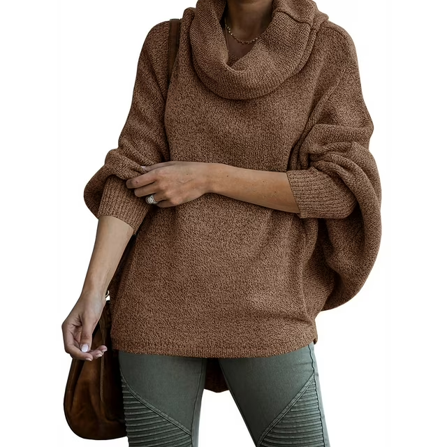 Women's Winter Fashion Solid Color High-Neck Padded Top