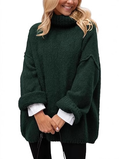 Women's Winter Solid Color High-Neck Padded Top