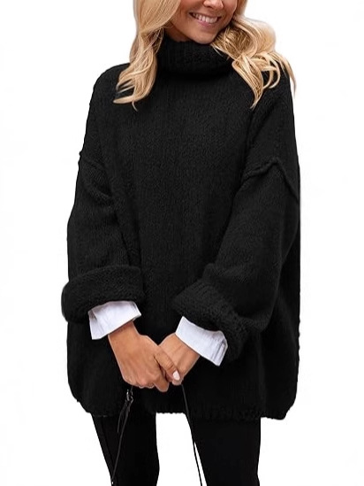 Women's Winter Solid Color High-Neck Padded Top