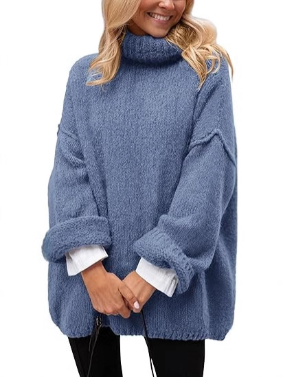 Women's Winter Solid Color High-Neck Padded Top