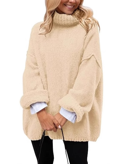 Women's Winter Solid Color High-Neck Padded Top